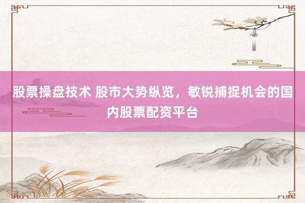 股票操盘技术 股市大势纵览,敏锐捕捉机会的国内股票配资平台
